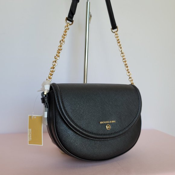 MICHAEL KORS Jet Set Charm Saffiano Leather MD Half Dome Chain Crossbody-🎈⭐$148 - Picture 4 of 16